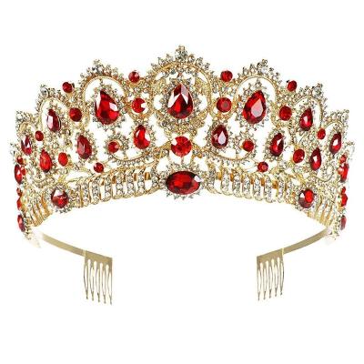 China Wedding Hair Decoration European and American Crown Wedding Rhinestone Queen Hot Selling Bridal Crown Wedding Hair Accessories for sale