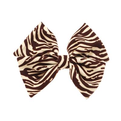 China Pretty Lady Wholesale Korean Leopard hairpin hair accessories bow hair clip for girls for sale