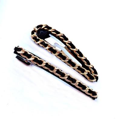 China Retro Retro Metal Chain Bangs Clip Girls All-match Hair Accessories Hairpins for sale