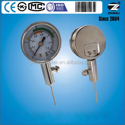 China Auto Ball Pressure Gauge Ball Air Pressure Gauge 1.4bar 20psi Range 1.5inch Diameter 1.5inch Can Customize for sale