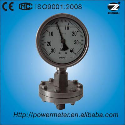 China Anticorrosive Gauges 100mm Stainless Steel Chemical Sealed Diaphragm Pressure Gauge for sale