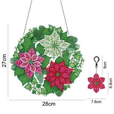 China Eco-friendly Diy Flower Garland Diamond Painting Round Crystal Diamond Garland For Window Decor YH19 for sale