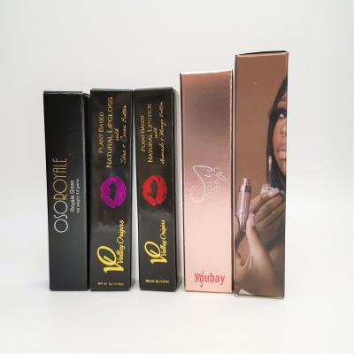 China Custom Lip Gloss Low MOQ Lipstick Cardboard Cosmetic Packaging Box Logo Printing Recyclable Gift Box Package for sale