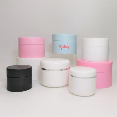 China White Cosmetic Skin Care Containers Pamper Plastic Cream Containers Skin Care Cosmetics Container Custom Logo for sale