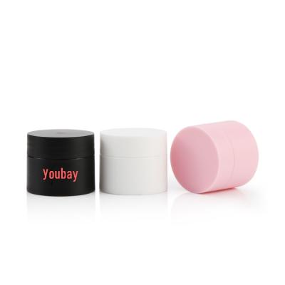 China Cosmetic Packaging 2021 New Arrivals 30g 50g Color Pink White Empty Pet Plastic Containers Small For Lip Balm Cream Container for sale