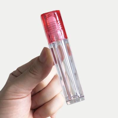 China Youbay 2021 New Luxury Empty 7ml Square All Clear Roll On Lip Gloss Tubes Lace Top Cosmetic Plastic Roll On Bottles for sale