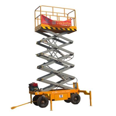 China Indoor Or Outdoor Aerial Work Indoor Or Outdoor CE And ISO Certificates Aerial Work 12m Mobile Scissor Lift , Mechanical Electric Platform Lift Price for sale