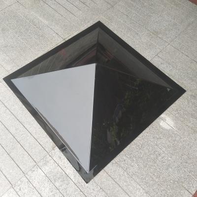 China Security protection & decoration custom transparent plastic shell with pyramid shape, large thick clear dark gray vacuum shaped PC plastic shell cover for sale