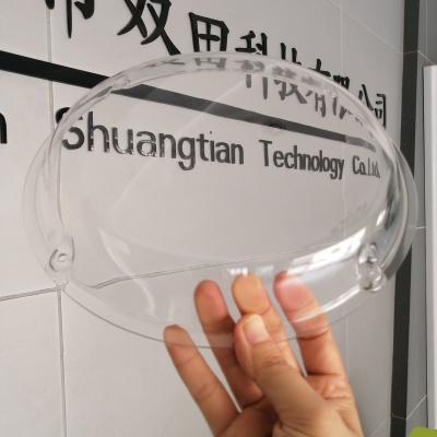 China Low-MOQ Custom Clear Light Cover Good-transparent Fine Empty Forming PETG Round Lampshade Lampshade Light Cover for sale