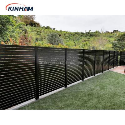 China Easily Assembled Hot Sale Picket Slat Metal Privacy Aluminum Fencing For Outdoor Garden for sale