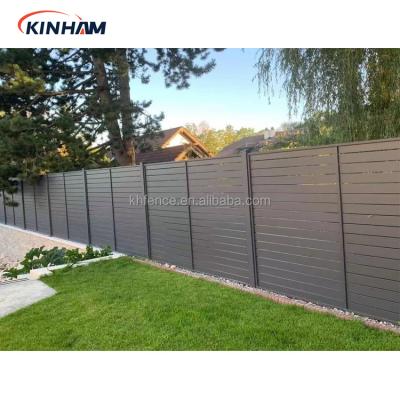 China Easily Assembled Decorative Aluminum Slat High Quality Garden Metal Black Canopy Fencing Doors for sale