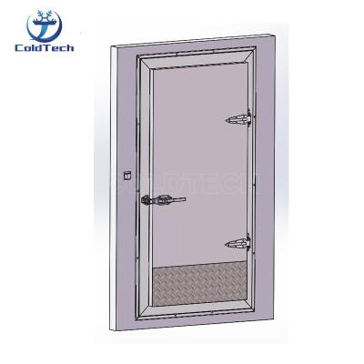 China Semi-buried Container Cold Room Hinge Door 100mm Thick For Walk In Freezer Cooler Room for sale