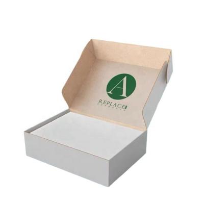 China Recycled Customizable Printing White Corrugated Mailer Tab Locking Literature Mailer Box White Materials Cardboard Transport for sale