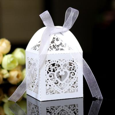 China Disposable Butterfly Laser Cut Candy Box Wedding Chocolate Paper Candy Favors Box Gifts for sale