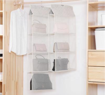 China Household Leather Cloth Bag CLASSIC Bag Wardrobe Hanging Dust Storage Transparent Rack for sale