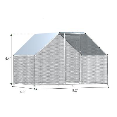 China Easily Install Popular Large Chicken Cage Outdoor Walk In Cheap Chicken Cages Cover Roof Cage For Chicken for sale