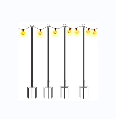 China Outdoor Classic Garden String Light Post Garden Lighting Pole for Outdoor String Lights at Holiday or Christmas Party for sale