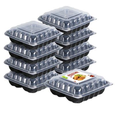 China 9*9 Disposable Disposable Lunch Box With Lid , Stackable Reusable Bento Box Food Container BPA Free Lunch Box for sale