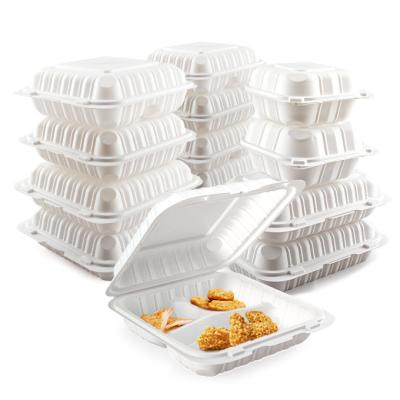 China Oil-resistant plastic disposable takeaway container compartment box for sale