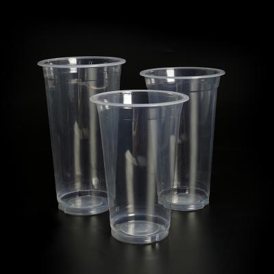 China Cupa Disposable Plastic Transparent Plastic Disposable Clear Cup Disposable / Eco-friendly Cup With Lid for sale