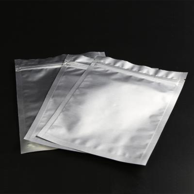 China Custom Promotion Color Printing Ziplock Stand Up Silver Aluminum Foil Bags For Food Packaging for sale