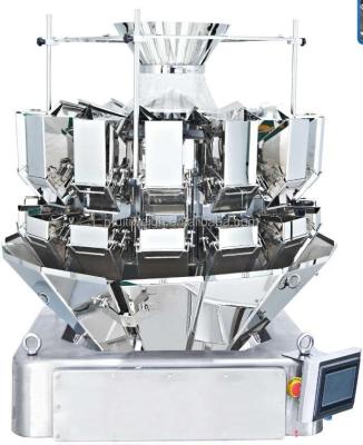 China high precision automatic 10 heads 14heads advanced multihead weigher for weighing candy jelly nuts for sale