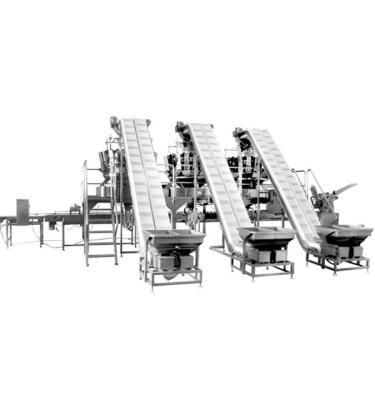 Cina Box type packaging equipment with multihead weigher for packaging meal box,fruit,box in vendita