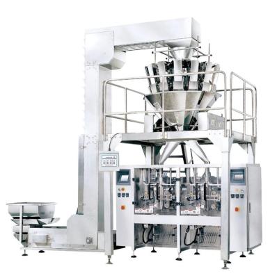 중국 Automatic VFFS packaging line twin packaging machine for packing candy,seed,jelly,fries,granule 판매용