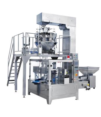 China Automatic Weighing Packing Machine Automatic Pouch Plastic Packaging for Standup Pouch 10~6500g ±0.3-2g 30-50bags/min. for sale