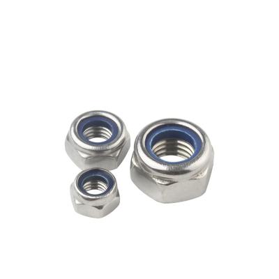 China DIN982 Heavy industry heavy industry lock nut ny lock nuts factory price stainless steel hex nylock nut high quality for sale