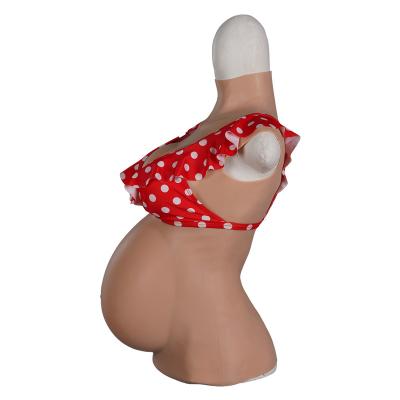 China 4-9 4th MonthTummy Movie Costume Soft And Smooth Simulation Fake Belly Silicone Pregnant Boob Baby Bump For Unisex Cosplay Prosthesis Props for sale