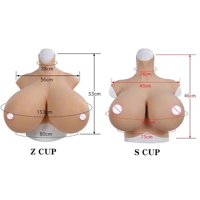 China Sexy Silicone Breast Forms S Cup Z Cup Filled Silicone Pechos Falsos Mastectomy Gathered Seamless Sexy Silicone Breast Forms Fake Prosthesis Cosplay Boobs for sale