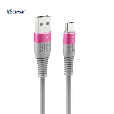 China Durable Fast Charging Mobile Type Cirtek 1m 5A Charger Cable Unbreak Android Charger High Speed ​​Charging USB Cable USB Data Transfer Wire USB Cable for sale