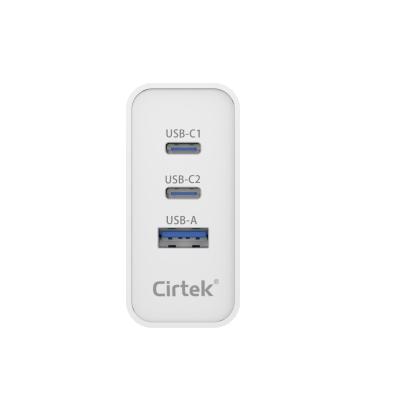 China Versatile Free Shipping Cirtek QC 65W 3.0 Wall Charger Safe Wall Charger Quick Charging Power Fast Charging USB 3 Port Wall Charger for sale