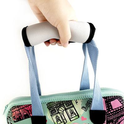 China Fabric Neoprene Luggage Handle Wrap Grabs Blank White Hand Protect Luggage Handle for sale