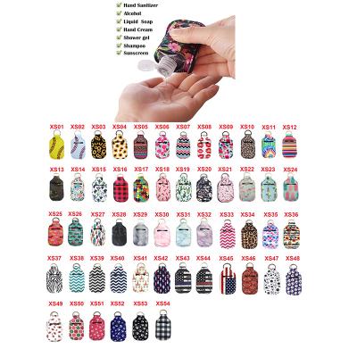 China Promotion Gift Stock Neoprene Hand Sanitizer Holder Neoprene Lip Balm Stick Chain Holder for sale