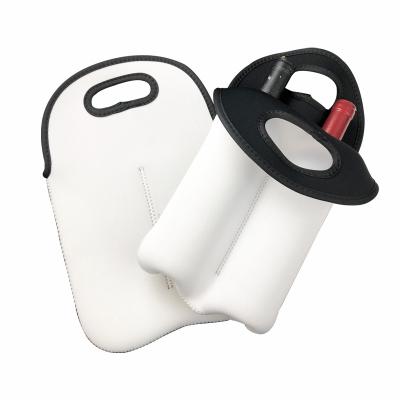 China 2 Waterproof Collapsible White Wine Bottle Cooler Bags For Sublimation for sale