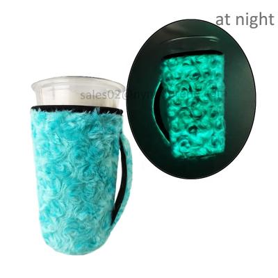 China Neoprene Insulated Insulated Glitter Ice Coffee Cup Sleeve Splend 30oz Tumbler Sleeve Shine for sale