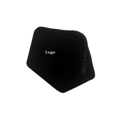 China Fashionable Solid Black Neoprene Makeup Cases / Cosmetic Pouch / Neoprene Toiletry Bag for sale