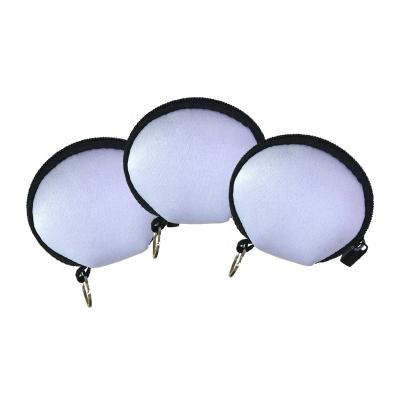 China OEM white stand neoprene coin wallet /earbud holder/key chain with attached ring for sale