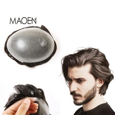 China PU ROQUET Thin Stock Poly PU Hair Toupee Hairpiece Hair System For Men for sale