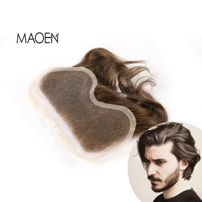 China Custom High Quality Natural Human Remy Real Human Hair Hairline Full Waist Hairline Lace Frontal Size Hair Piece For Men Hairpiece Mens Hairpiece for sale