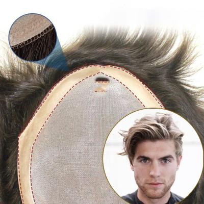 China NPU BASE TOOPER MONO Fine Mono Wigs Focus With PU On Hair Toupee Replacement System For Men for sale