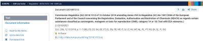 China Entry 72 of Commission Regulation (EU) 2018/1513 amending Annex XVII of REACH Regulation (EC) No 1907/2006 for sale