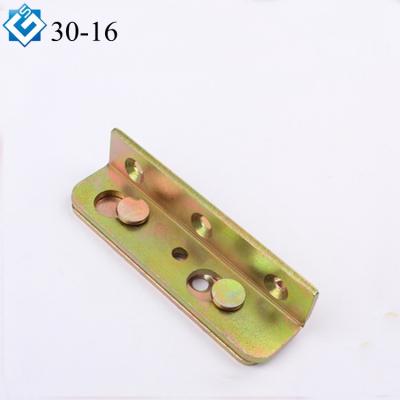 China Wooden Modern Galvanized Bed Fit Furniture Hinge Factory Shine Gold Connectors Rail Bracket for sale