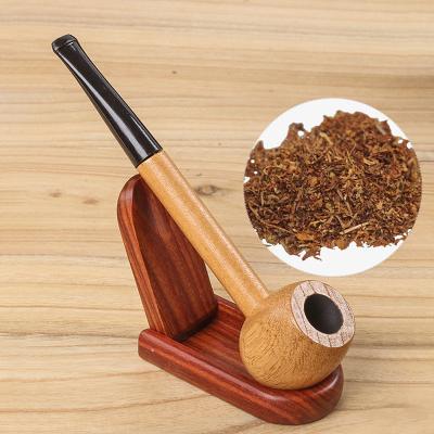 China Fashion Manual Wooden Pipes Filter Herb Bakelite Tobacco Pipe 1pcs Straight Type Smoking Pipe for sale