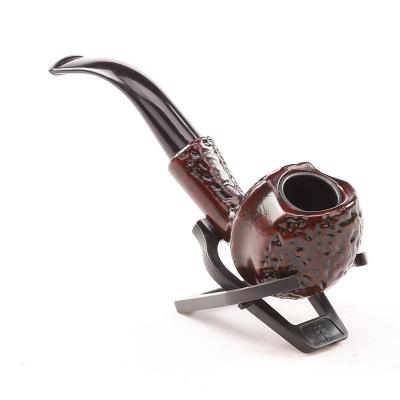 China New 1 Smoking Set Wooden Smoking Pipe, Ebony Tobacco Pipe With Gift Box (Wooden) Pipe Accessories Men's Straight Type Of Instrument for sale