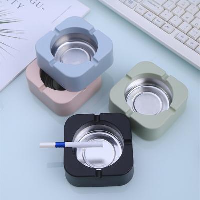 China Fasion Simple Nordic Style With Smooth Lines PP Plastic Ashtray for sale