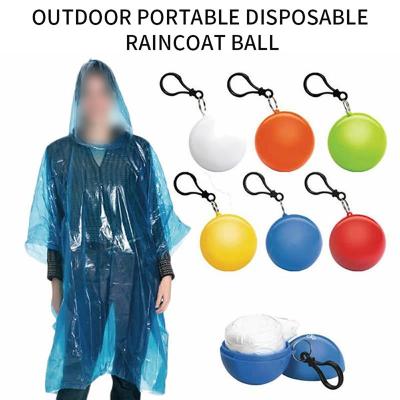 China Convenient Portable Bachelorette Raincoats Rain Ponchos Ball For Adults Emergency Disposable Thick Waterproof Raincoat Colorful Poncho With Hook for sale