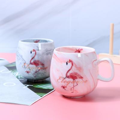 China Viable Flamingo Coffee Mugs Cute Cat Foot Ins Ceramic Mug Travel Mug 72*85mm for sale